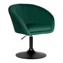  Кресло дизайнерское DOBRIN EDISON BLACK, зеленый велюр (1922-9), фото 1 