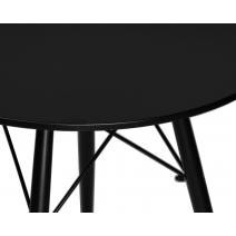  Стол обеденный DOBRIN CHELSEA`80 BLACK, столешница черная, основание черное, фото 5 