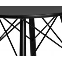  Стол обеденный DOBRIN CHELSEA`80 BLACK, столешница черная, основание черное, фото 6 