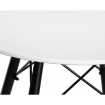  Стол обеденный DOBRIN CHELSEA`80 BLACK, столешница белая, основание черное, фото 5 