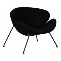  Кресло дизайнерское DOBRIN EMILY, черный ткань AF9, черное основание, фото 1 