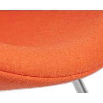  Кресло дизайнерское DOBRIN EMILY, оранжевая ткань AF, хромированная сталь, фото 8 