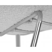  Кресло дизайнерское DOBRIN EMILY, белый (букле) ткань , хромированная сталь, фото 8 