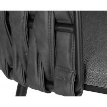  Стул полубарный DOBRIN AMELIA COUNTER, серая ткань (F-48), темно-серый винтажный PU (MF-12), фото 8 