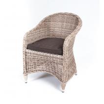  "Равенна" плетеное кресло из искусственного ротанга, цвет бежевый, фото 1 
