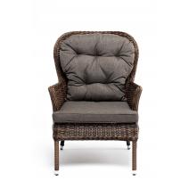  "Алиса" кресло плетеное, цвет коричневый с подушками, фото 2 