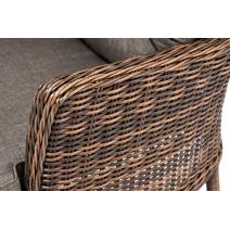  "Алиса" кресло плетеное, цвет коричневый с подушками, фото 4 