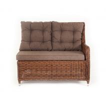  "Бергамо" плетеный левый модуль дивана, цвет коричневый, фото 2 