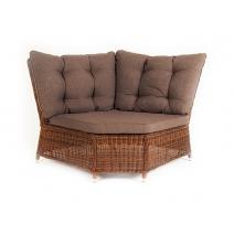  "Бергамо" плетеный угловой диванный модуль, цвет коричневый, фото 1 