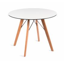  "Франческо" интерьерный стол из HPL круглый Ø100см, цвет молочный, фото 1 