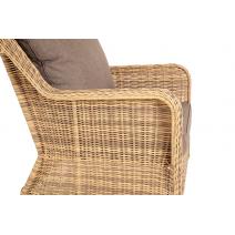  "Гляссе" кресло плетеное из искусственного ротанга, цвет соломенный, фото 3 