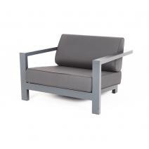  "Гранада" кресло алюминиевое, цвет серый, ткань Savana Graffit, фото 1 