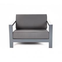  "Гранада" кресло алюминиевое, цвет серый, ткань Savana Graffit, фото 2 