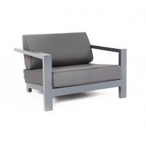 "Гранада" кресло алюминиевое, цвет серый, ткань Savana Graffit, фото 3 