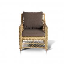  "Гранд Латте" кресло из искусственного ротанга, цвет соломенный, фото 2 