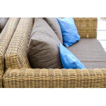  "Капучино" диван из искусственного ротанга двухместный, цвет соломенный, фото 10 