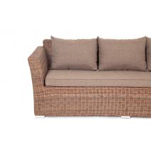  "Капучино" диван из искусственного ротанга трехместный, цвет коричневый, фото 4 