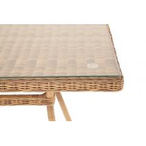  "Латте" плетеный стол из искусственного ротанга 160х90см, цвет соломенный, фото 3 