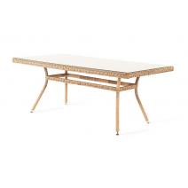  "Латте" плетеный стол из искусственного ротанга 200х90см, цвет соломенный, фото 1 