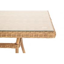  "Латте" плетеный стол из искусственного ротанга 200х90см, цвет соломенный, фото 3 