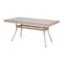  "Латте" плетеный стол из искусственного ротанга 160х90см, цвет бежевый, фото 1 
