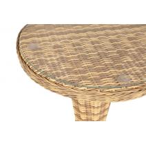  "Леванте" стол круглый из искусственного ротанга, цвет соломенный, фото 3 