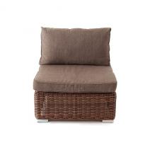  "Лунго" модуль диванный прямой с подушками, цвет коричневый, фото 2 