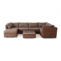  "Лунго" модуль диванный прямой с подушками, цвет коричневый, фото 4 