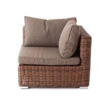  "Лунго" модуль диванный угловой с подушками, цвет коричневый, фото 2 