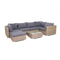  "Лунго" модуль диванный угловой с подушками, цвет соломенный, фото 4 