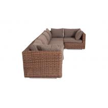 "Лунго" трансформирующийся диван из искусственного ротанга, цвет коричневый, фото 4 