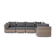  "Лунго" трансформирующийся диван из искусственного ротанга, цвет соломенный, фото 2 