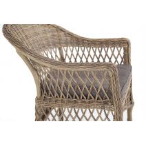  "Сицилия" плетеный стул из искусственного ротанга, цвет соломенный, фото 3 