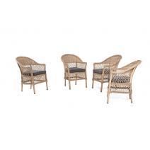  "Сицилия" плетеный стул из искусственного ротанга, цвет соломенный, фото 5 