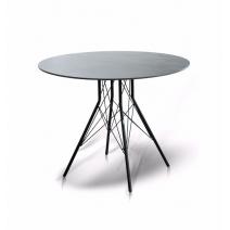 "Конте" интерьерный стол из HPL круглый Ø90см, цвет "серый гранит", фото 1 