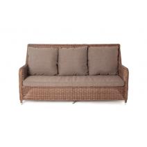  "Гляссе" диван трехместный из искусственного ротанга, цвет коричневый, фото 2 