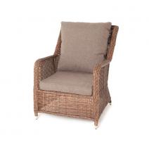 "Гляссе" кресло плетеное из искусственого ротанга, цвет коричневый, фото 1 