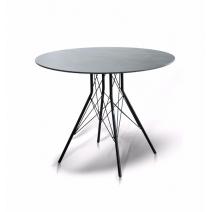 "Конте" интерьерный стол из HPL круглый Ø70см, цвет "серый гранит", фото 1 