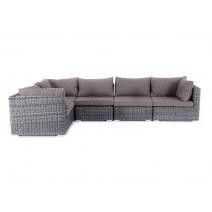  "Лунго" трансформирующийся диван из искусственного ротанга, цвет графит, фото 1 