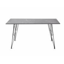  "Руссо" обеденный стол из HPL 150х80см, цвет "черный мрамор", фото 1 