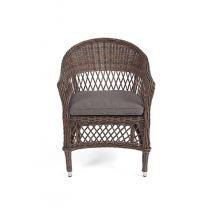  "Сицилия" плетеный стул из искусственного ротанга, цвет коричневый, фото 2 