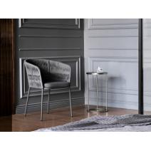  "Бордо" стул плетеный из роупа (колос), каркас из стали серый (RAL7022) муар, роуп серый 15мм, ткань серая, фото 9 