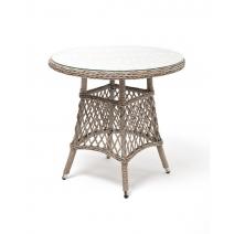  "Эспрессо" плетеный круглый стол, диаметр 80 см, цвет бежевый, фото 1 