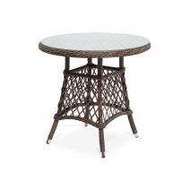  "Эспрессо" плетеный круглый стол, диаметр 80 см, цвет коричневый, фото 1 