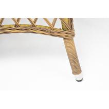  "Эспрессо" плетеный круглый стол, диаметр 80 см, цвет соломенный, фото 5 