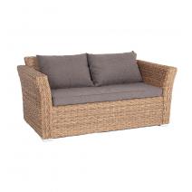  "Капучино" диван из искусственного ротанга (гиацинт) двухместный, цвет соломенный, фото 4 