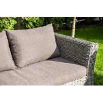  "Капучино" диван из искусственного ротанга (гиацинт) трехместный, цвет серый, фото 17 