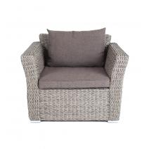  "Капучино" кресло из искусственного ротанга (гиацинт), цвет серый, фото 2 