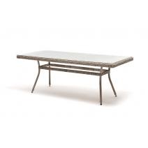  "Латте" плетеный стол из искусственного ротанга 200х90см, цвет бежевый, фото 1 