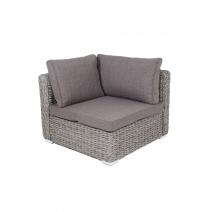  "Лунго" модуль диванный угловой с подушками, цвет серый (гиацинт), фото 1 